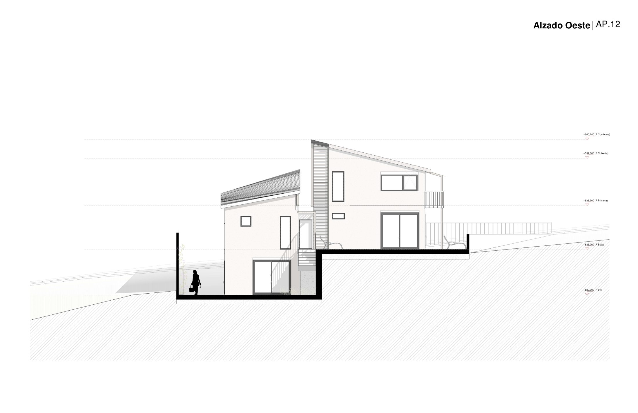 L-House — alzado oeste
